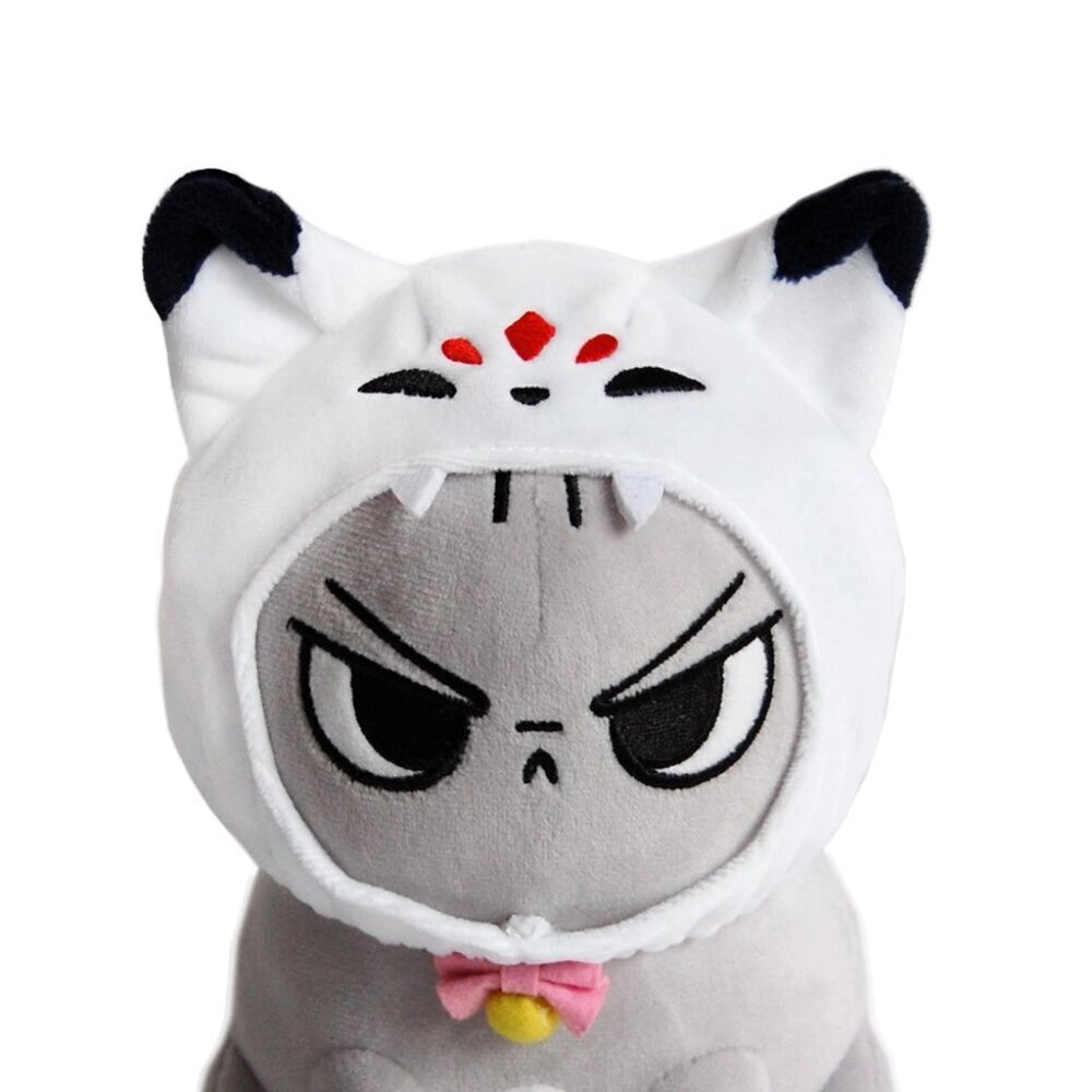 Angry Cat Plush - Orange Tabby - with Spirit Fox Hat that Fits Real Cats! - Picture 2 of 8